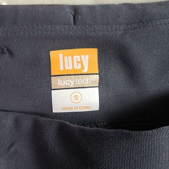 Lucy Tech Running Capri Crop Yoga Pants Gray Legging SM - Picture 3 of 7